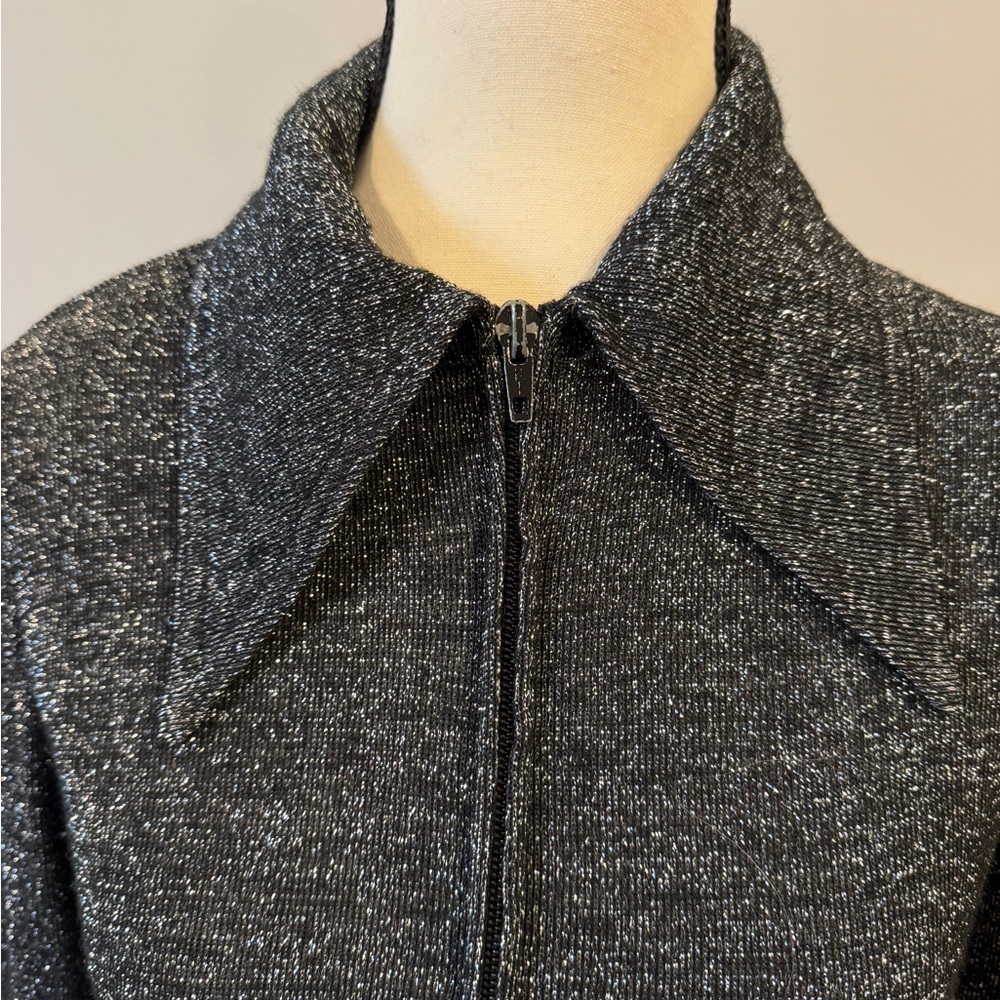 Metallic Zip Up Top - Picture 2 of 5